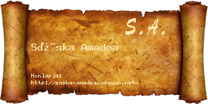Sáska Amadea névjegykártya