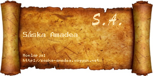 Sáska Amadea névjegykártya